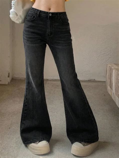 [ High Stretch ] Vintage Contrast Stitching Flare Leg Jeans | Savana ...
