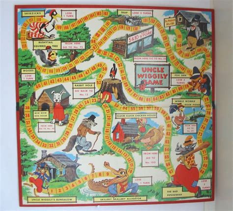 Mr Wiggly Board Game Web Fun Vintage Game Board From The 1960s Uncle ...