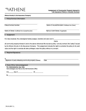 Fillable Online Assignment of Community Property Interest in Fax Email ...