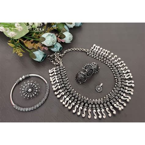 Akruti Collection Silver Plated Combo Set – JewelEMarket