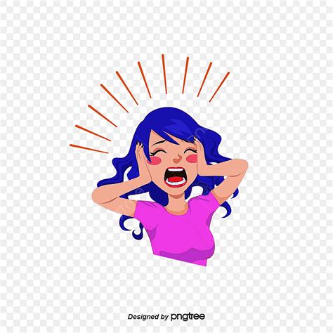 Woman Yelling Clipart