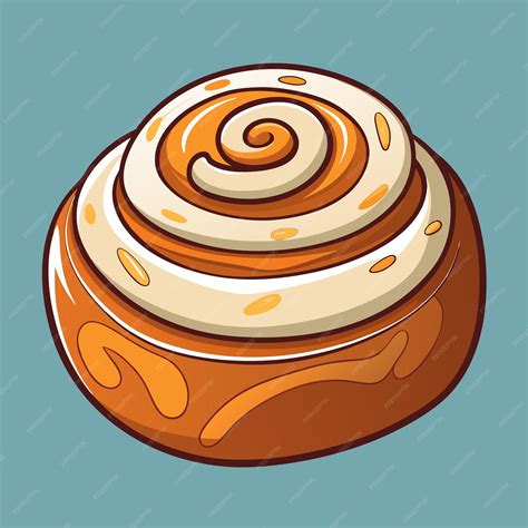 Cinnamon roll clipart cartoon style vector illustration | Premium AI ...
