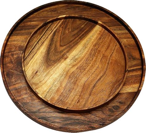 Buy Rustic Decor Wooden 11 inch Dinner Plate with Straight Edges- 1 ...