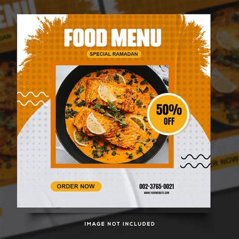 Die Vorlage für Social-Media-Beiträge des heutigen Menübanners für ...