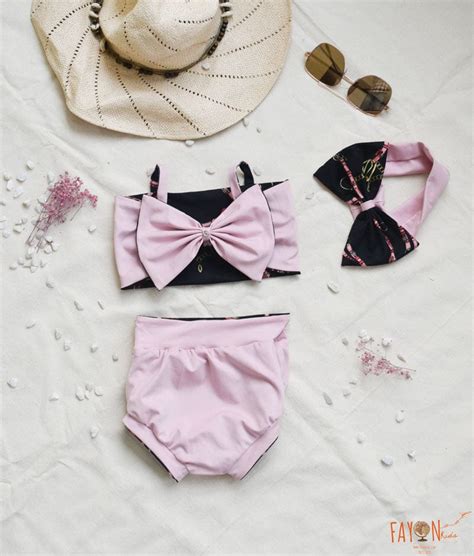 Buy Pink and Black Swimwear for Girls Online – FayonKids
