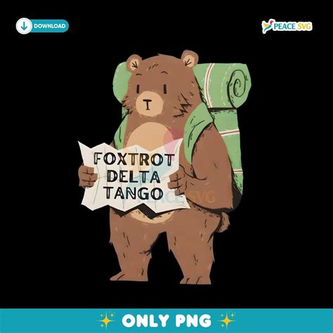 Foxtrot Delta Tango Fdt Resist Bear PNG Digital Download | Peace SVG