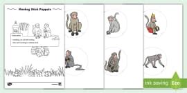 Monkey Finger Puppets (teacher made) - Twinkl