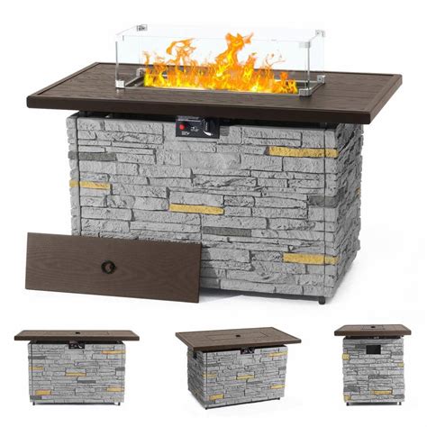 Image result for Rectangular Propane Fire Pit Table