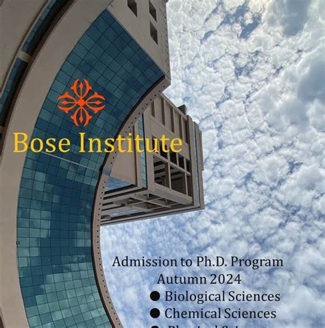 Bose Institute PhD Program 2024 Autumn in Biological Sciences