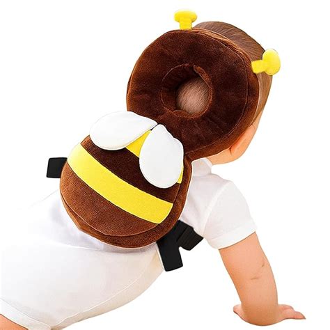 Buy BabyPro Baby Head Protector Cushion with Adjustable Straps, Bee ...