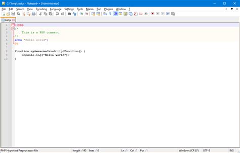 Image result for Notepad++ Example Code