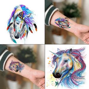 Ordershock Unicorn Horse Temporary Tattoo For Male and Female Tattoo ...