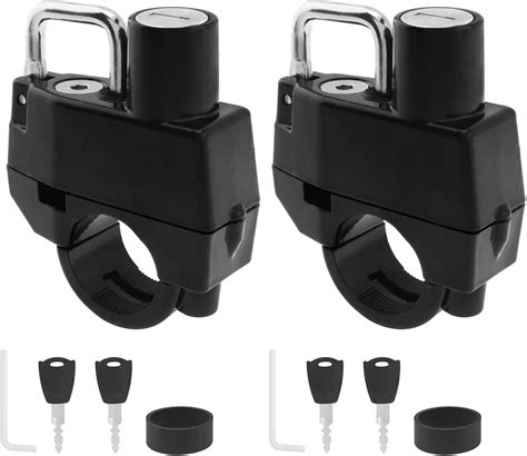 Amazon.com: Windance 2pcs Motorcycle Anti Theft Helmet Lock for 7/8in ...
