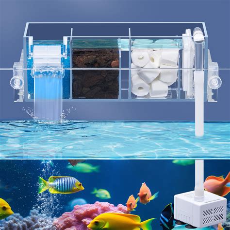Amazon.com : DXOVEEN Hang on Back Aquarium Filter 10-20 Gallon Fish ...