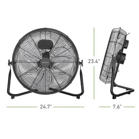 Stand Fans: Holmes 20” Floor Fan – 3 Speeds, 360° Pivoting Head, Wall ...