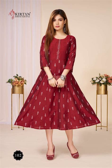 Kirtan Bunawat Vol 3 Bombay Silk Anarkali Kurti Collection