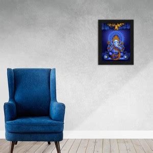Art Amori Vibrant Blue Themed Ganpati Maharaj With Synthetic Frame ...