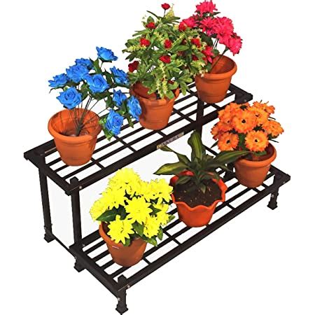 TrustBasket 2 Step Stand for Multiple Plants and Pots Stand, Indoor ...