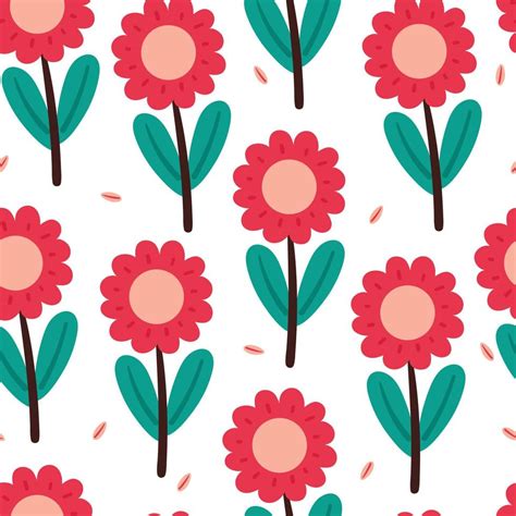 Cartoon Flower Pattern 的图像结果