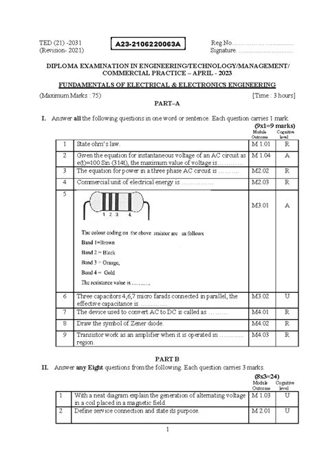 Model question and answer key - TED (21) -2031 Reg ...
