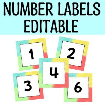 Image result for Color-Coded Number Labels