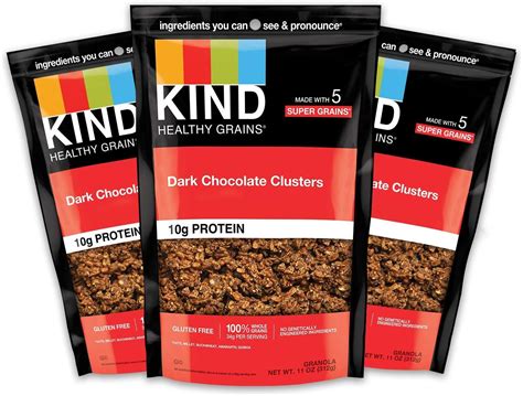 Amazon.com: KIND Healthy Grains Clusters, Dark Chocolate Granola ...