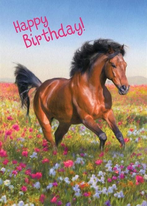 Horse Glitter Card - Default Title - Paper House | Happy birthday horse ...