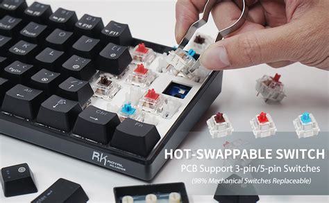 Amazon.in: Buy RK ROYAL KLUDGE RK61 60% Mechanical Keyboard with Coiled ...