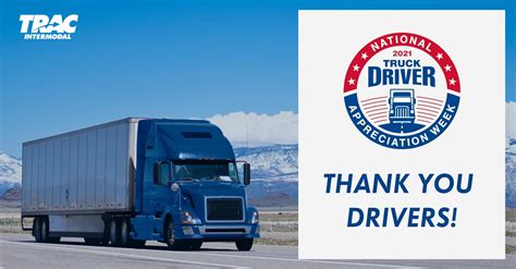 Join TRAC in Celebrating National Truck Driver Appreciation Week - TRAC Intermodal