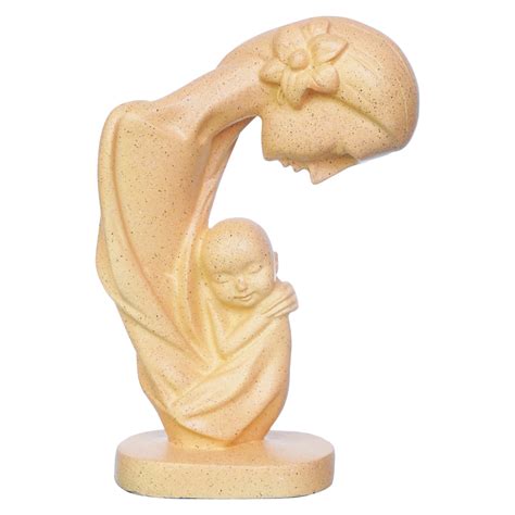 Mother with Child Sculpture Human Figurine Decorative Showpiece ...