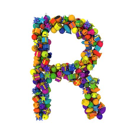 Holiday letters typography out of Christmas ornaments with vibrant random colors R 13532626 PNG