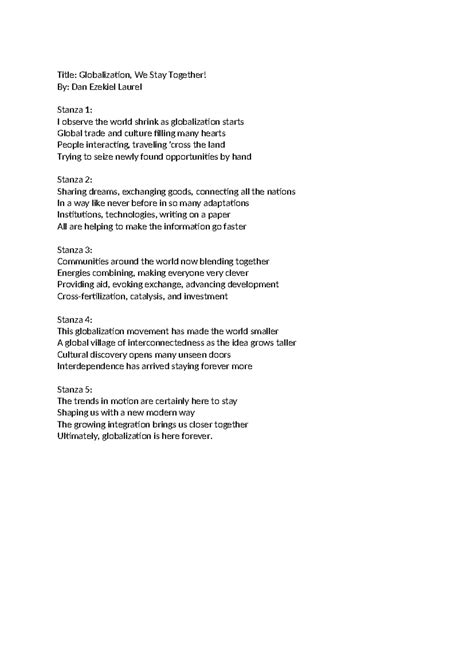 Globalization Poem 的图像结果