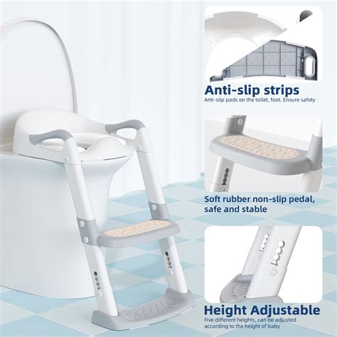 Buy XJD Baby Foldable Potty Training Seat,Potty Toilet Seat with Ladder ...