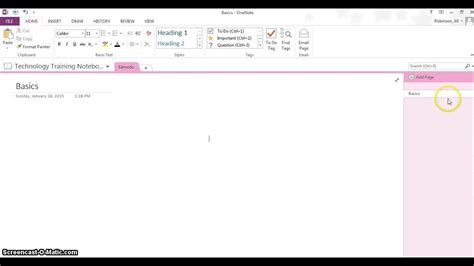Image result for CreatePage Sections in One Note