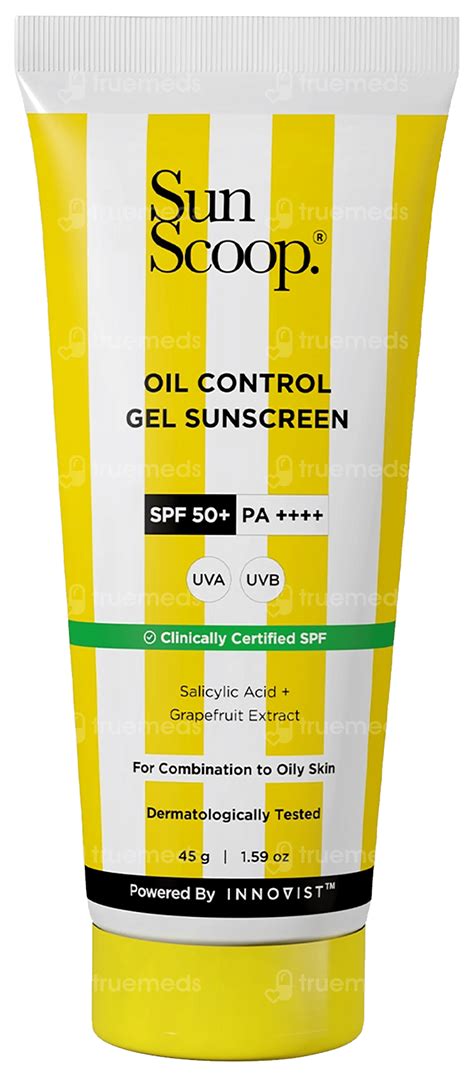 Sun Scoop Oil Control Spf 50 Pa Sunscreen Gel 45gm - Uses, Side Effects ...