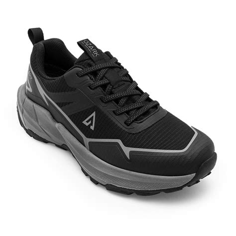 Black & Grey Trail Running Shoes for Men | Low-Cut Outdoor – Redtape
