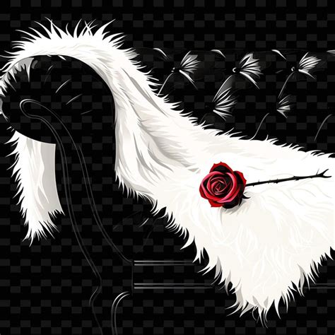 Glamorous black and white fur throw draped over a chaise lou png ...