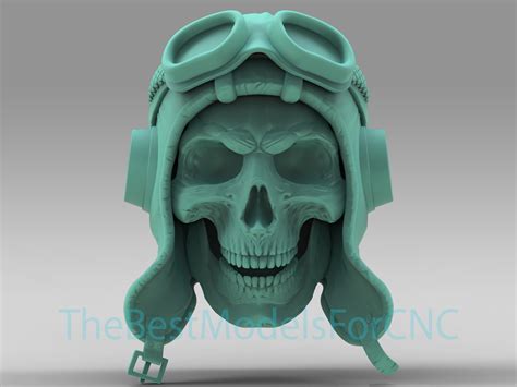 3D file 3D Model STL File for CNC Router Laser & 3D Printer Skull With ...