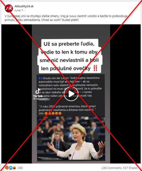 Tieto slová nepatria Ursule von der Leyen, pochádzajú z blogu na ...
