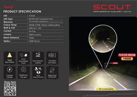 Maddog Scout-X 40W Auxiliary LED Lights (4800 lm) – Pair – UNDER THE HOOD