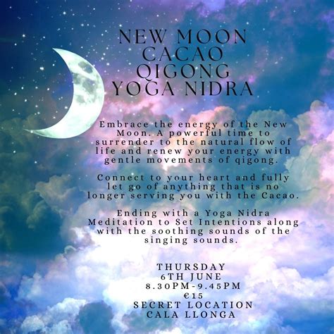 New Moon Cacao Qigong & Yoga Nidra, Cala Llonga, Ibiza, 6 June 2024 ...