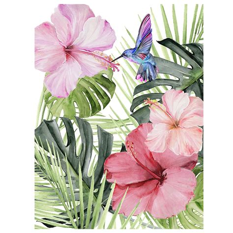 Shop Hibiscus & Humming Bird Art by Arte'venue – The Living Influence