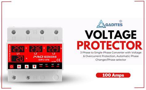 GADITES 2 Gen Voltage Protector 3 Phase to Single-Phase Converter