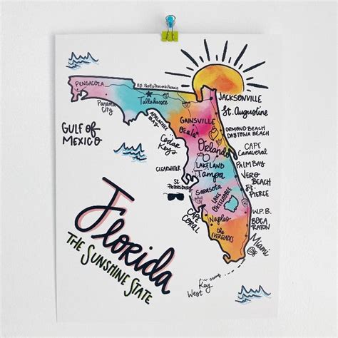 Florida State Map Printable 的图像结果