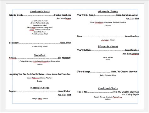 Image result for Ensemble Concert Program Proper Layout