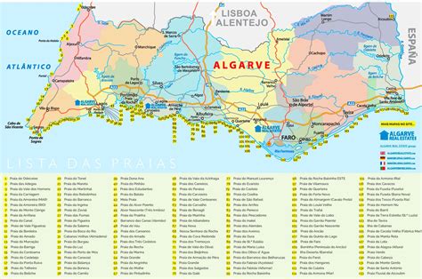 Printable Map Of Algarve Portugal
