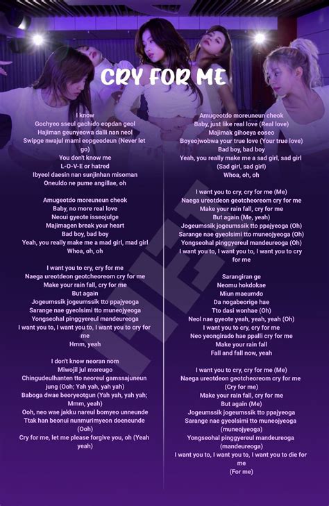 Twice cry for me easy lyrics – Artofit
