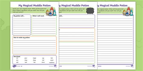 Magic Potion Recipe Template | Twinkl Originals