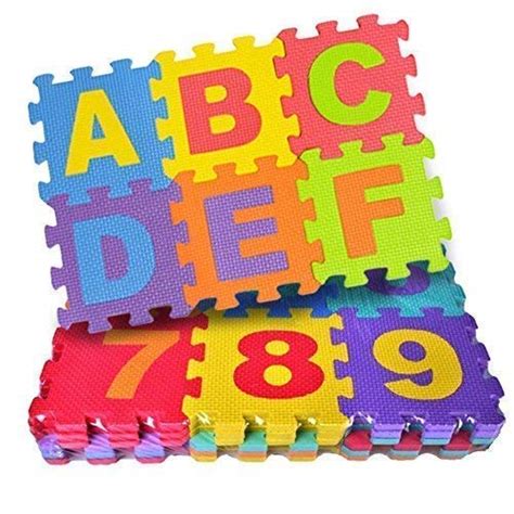 Buy Ankirant 36 Pieces 4X4 inch 8mm ABCD Alphabet Blocks Puzzle Foam ...