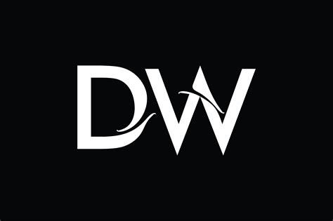 Initial linked letter dw logo design modern Vector Image